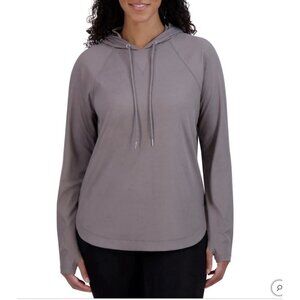 Sage Collective Women's Lightweight Long Sleeve Hoodie Shirt Gray Sz Medium 8-10
